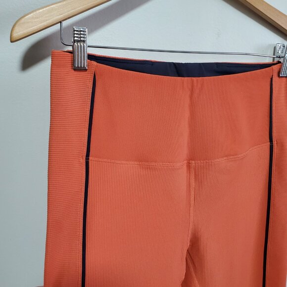 ZYIA Ribbed Premium 7/8 Leggings Hi-Rise Stretch Burnt Orange Women's 14-16, XL - Picture 4 of 14